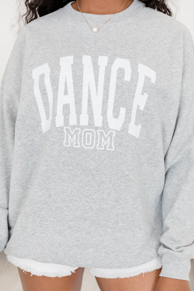 Dance Mom Block Light Grey Oversized Graphic Sweatshirt