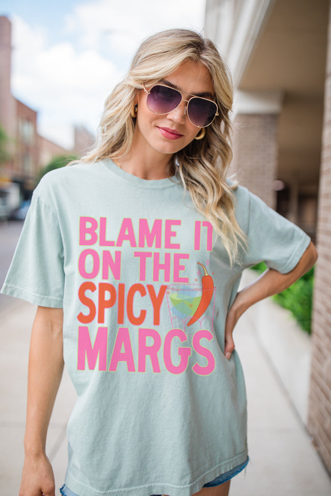 Blame It On The Spicy Margs Bay Comfort Colors Graphic Tee