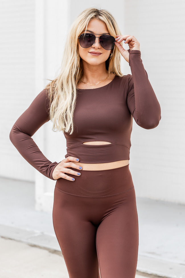 Meet Me At The Barbell Brown Active Top FINAL SALE