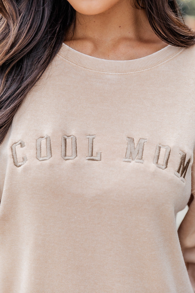Cool Mom Embroidered Gold Sweatshirt