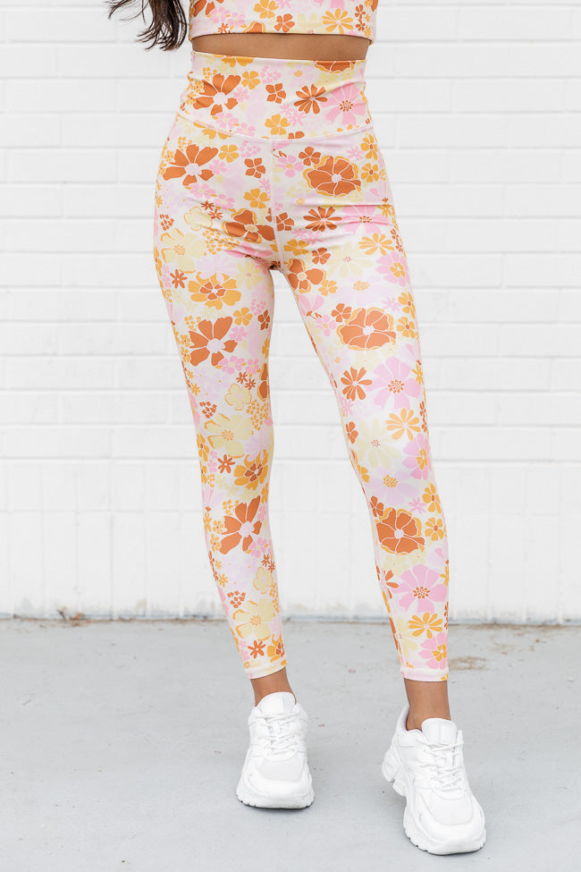 Doing This For Me Yellow Floral Legging FINAL SALE