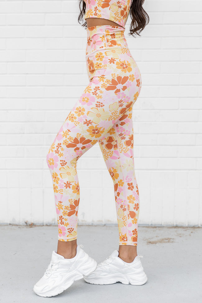 Doing This For Me Yellow Floral Legging FINAL SALE