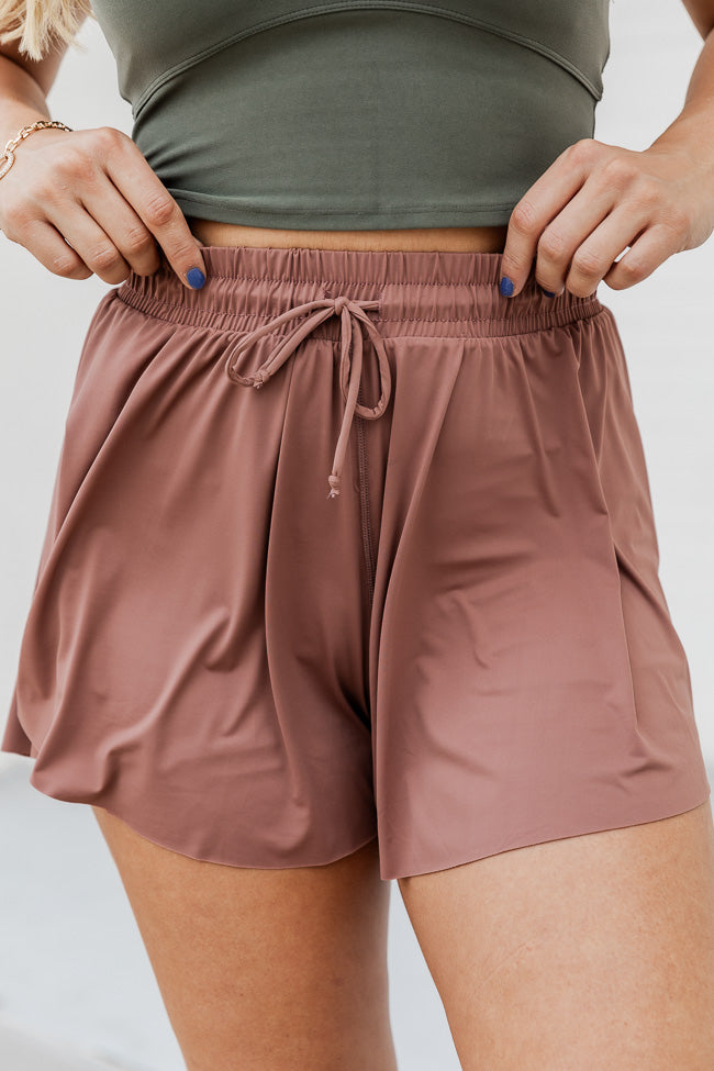 Pink flowy outlet shorts