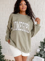 Homegirl Olive Oversized Graphic Sweatshirt DOORBUSTER