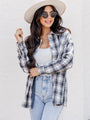 You're All Mine Dark Grey Plaid Shacket FINAL SALE