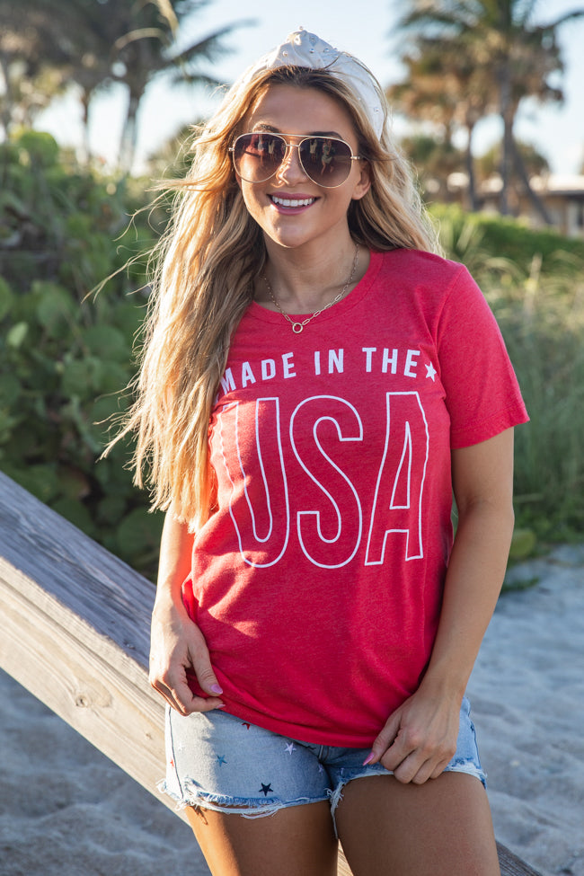 Made In The USA Red Graphic Tee