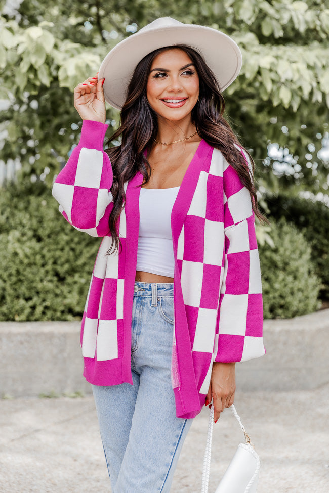 One Last Chance Pink And Purple Floral Cardigan