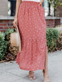 A Beautiful Day Rust Printed Maxi Skirt