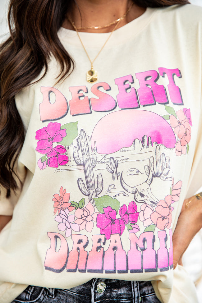 Desert Dreaming Ivory Oversized Graphic Tee