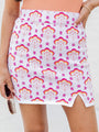 What Makes You Happy Pink And Orange Knit Printed Skirt FINAL SALE