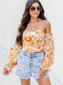 On My Mind Pink And Yellow Multi Printed Off The Shoulder Corset Blouse FINAL SALE