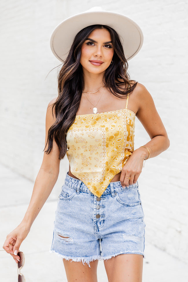 Yellow hotsell bandana top