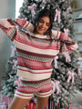 Casual Love Multi Fair Isle Knitted Sweater Set