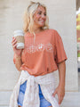 Pumpkin Faces Rust Comfort Colors Graphic Tee