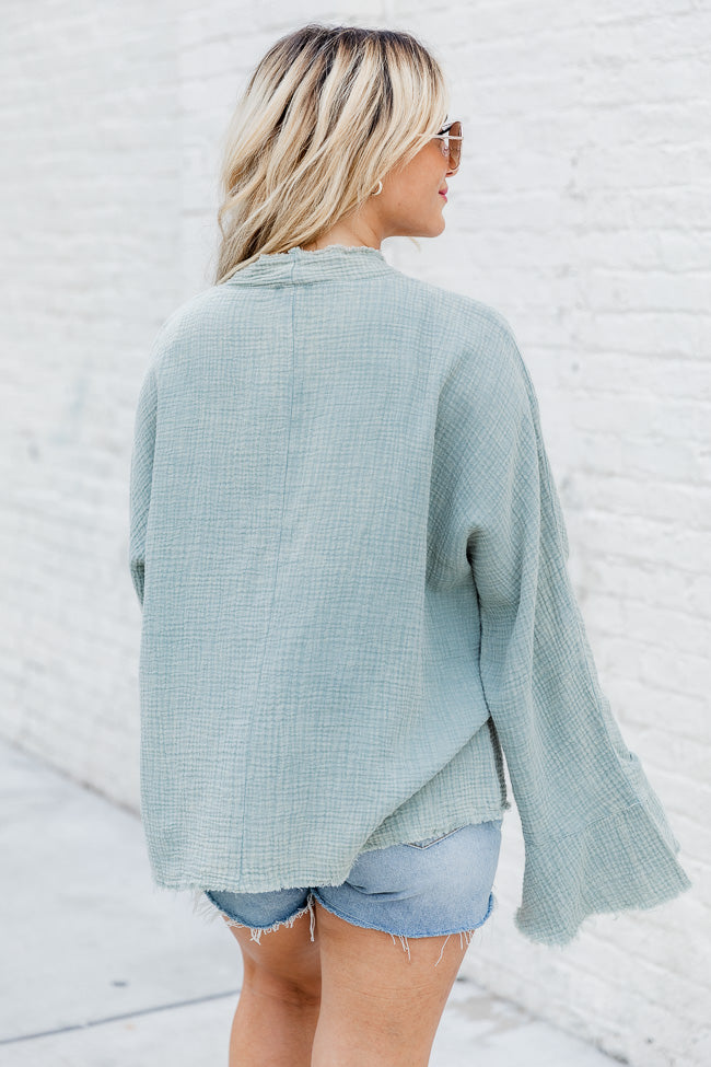 Bell Sleeve Gauze Cardigan