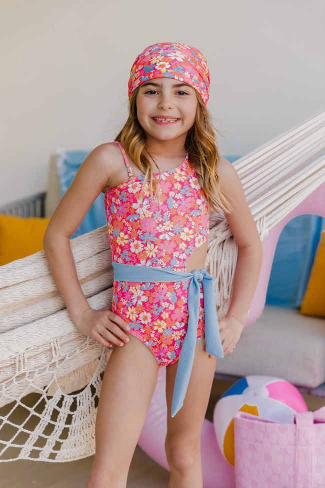 Girl's The Horton Floral One Piece Swimsuit Krista Horton X Pink Lily