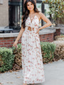 True Beauty White Floral Printed Cut Out Maxi Dress FINAL SALE