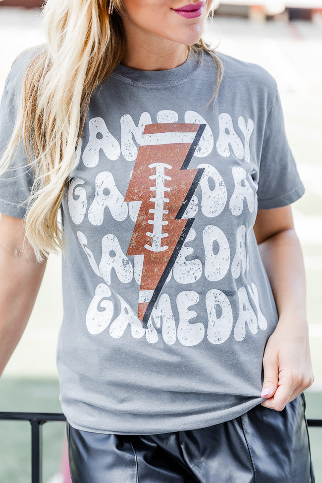 Touchdown Star Football Grey Comfort Color Tee – Pink Lily