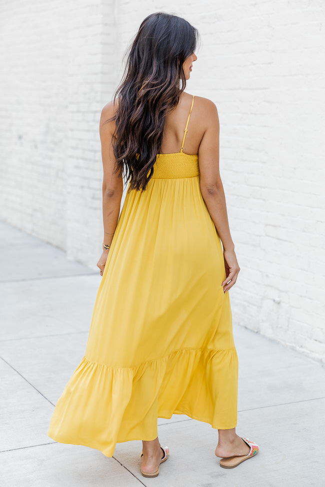 Golden Honey Yellow Maxi Dress