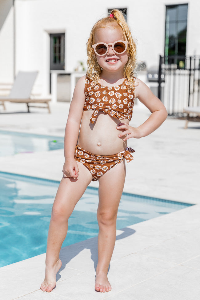 Sweet Summertime Girl's Purple and Pink Checkered Ruffle Bikini Bottoms  FINAL SALE