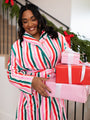 Christmas Stripes Rise and Shine Robe