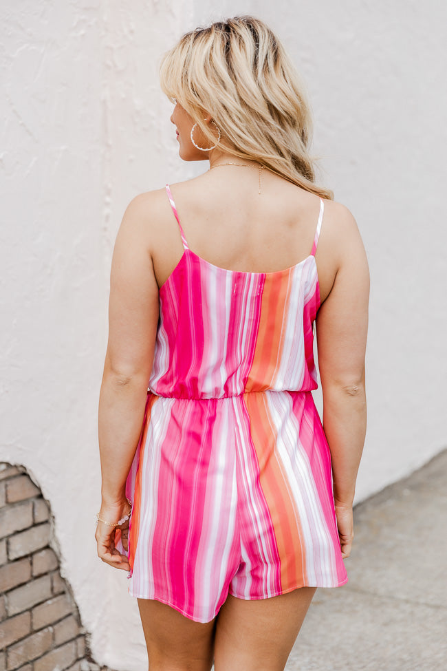 Just Me And You Pink Stripe Romper FINAL SALE