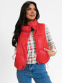 Steep Slopes Red Faux Leather Vest