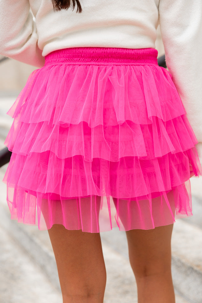 We Were In Paris Magenta Tulle Mini Skirt FINAL SALE