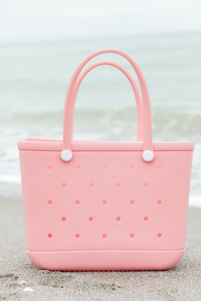 Light Pink Rubber Beach Tote Bag