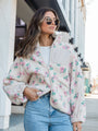 Making Plans Pink Floral Sherpa Jacket