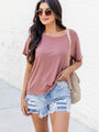 Easy Days Cinnamon Crew Neck Relaxed Tee