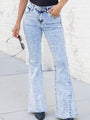 Caroline Acid Wash High Waisted Flare Jeans FINAL SALE