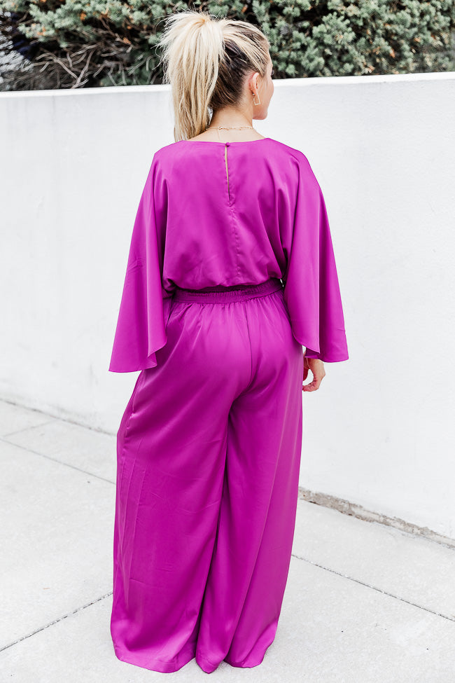 Aware of This Mauve Floral Print Flare Jumpsuit