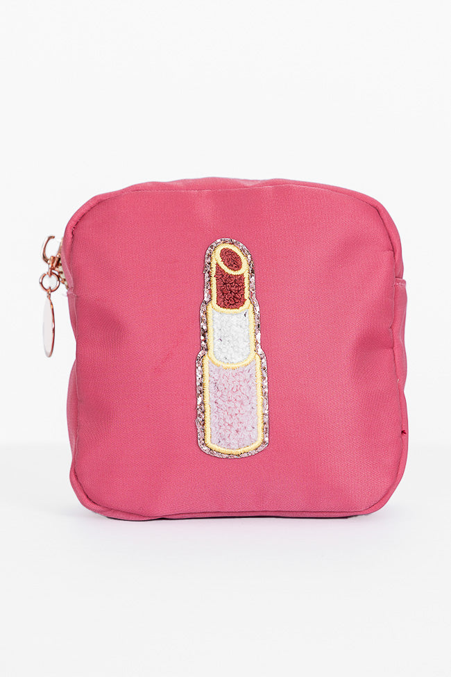 Pink Lily Beauty Lipstick Patch Mini Travel Bag