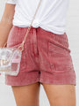 The Simple Things Red Washed Corduroy Shorts FINAL SALE