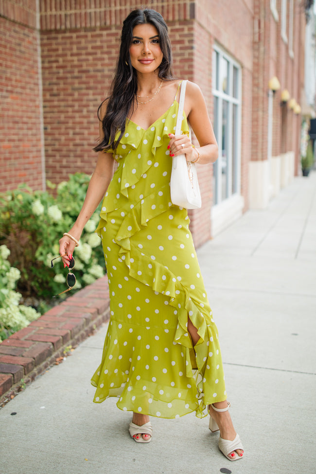 Fashion polka dot ruffle dress