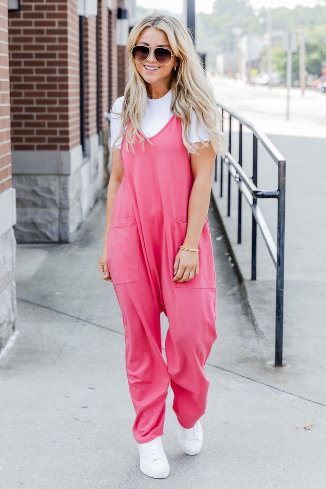 Day In The Life Coral Jumpsuit