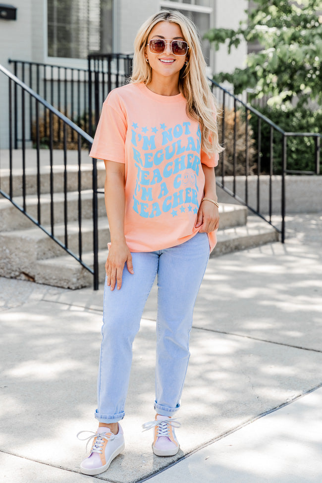 Teacher Multi White Graphic Tee, S - Women's - Pink Lily Boutique