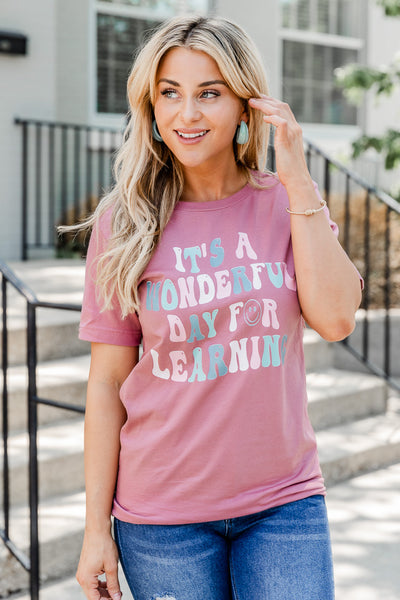 Monogrammed Pink Leopard And Black Hearts Graphic Tee