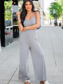 Let Me See You Grey Knit Jumpsuit