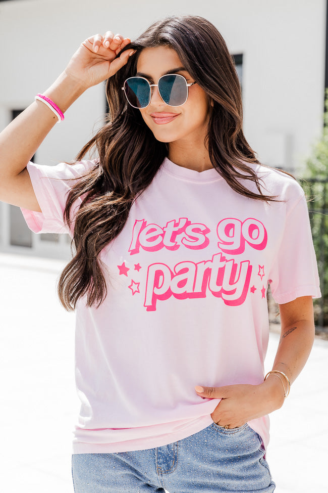 Lets Go Party Blossom Comfort Color Graphic Tee