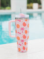 Sippin' Pretty Beachin' It 40 oz Drink Tumbler With Lid And Straw