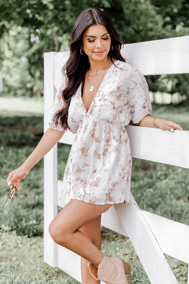 In The Past Textured Abstract Printed Romper