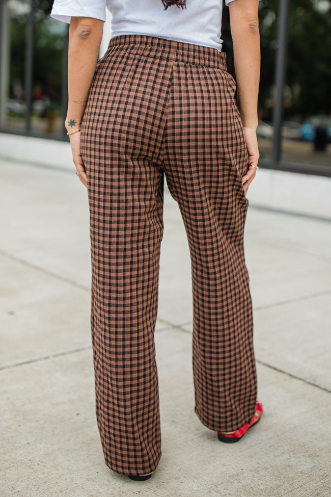 Daydreamer Brown and Black Plaid Boxer Pants