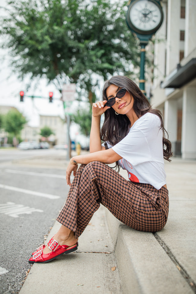 Daydreamer Brown and Black Plaid Boxer Pants