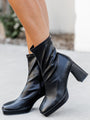 Candace Black Square Toe Booties FINAL SALE