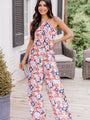 Know No Limits Navy Floral Halter Jumpsuit FINAL SALE