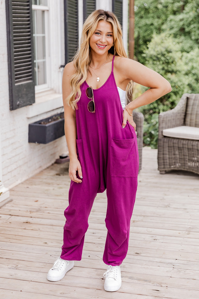 Day In The Life Magenta Jumpsuit