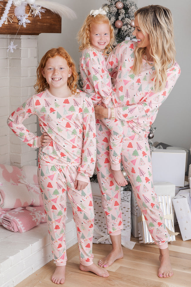 Pink family christmas online pajamas