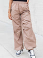 Can't Help Myself Taupe Nylon Parachute Pants FINAL SALE